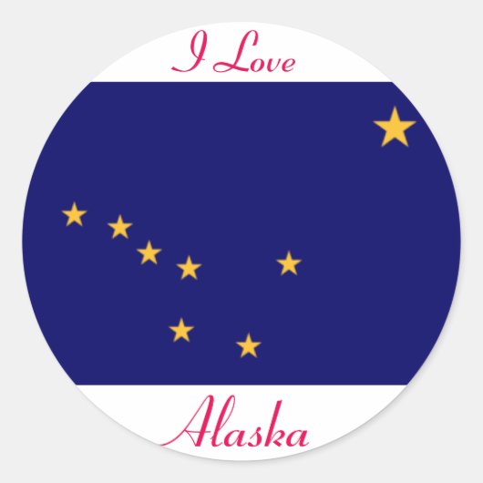 Ik hou van Alaska Sticker (Voorkant)