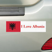 Ik hou van Albanese luiper Bumpersticker (Op auto)