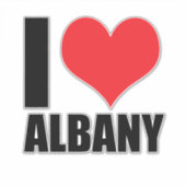 Ik hou van Albany Sticker (Voorkant)