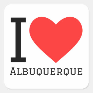 Ik hou van Albuquerque Vierkante Sticker