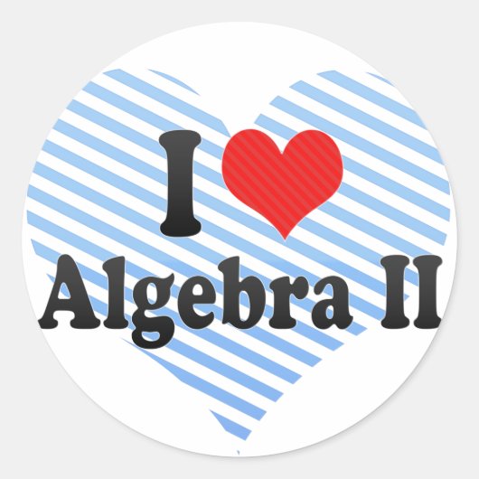 Ik hou van algebra II Ronde Sticker (Voorkant)