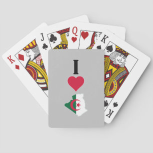Ik hou van Algerije Verticaal I hart Algerije Land Pokerkaarten