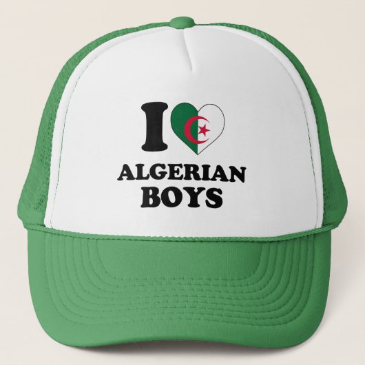 Ik hou van Algerijnse jongens Trucker Pet (Voorkant)