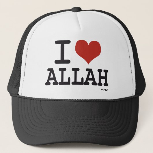 Ik hou van Allah Trucker Pet (Voorkant)