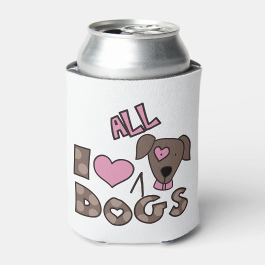 Ik hou van alle honden blikjeskoeler (Blikje Voorkant)