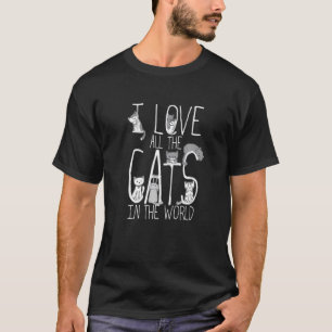 Ik hou van alle katten ter wereld Kleding voor het T-shirt
