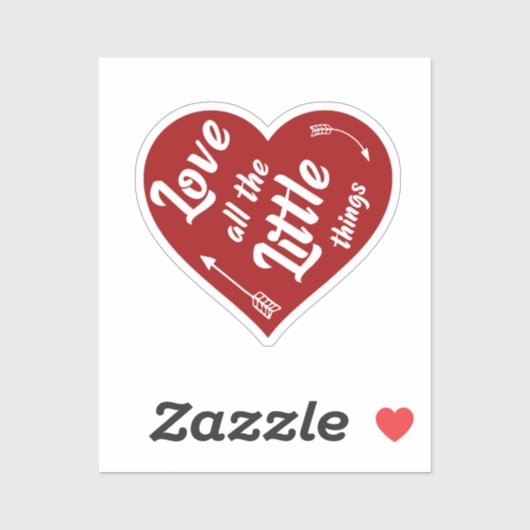 Ik hou van alle kleine dingen design sticker (Vel)
