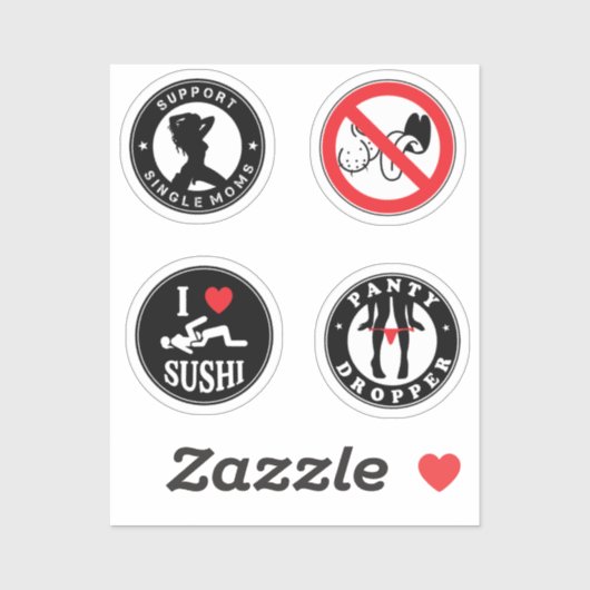Ik hou van alleenstaande Sticker Packs (Vel)
