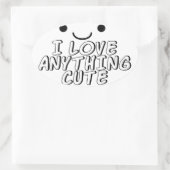 Ik hou van alles. ovale sticker (Tas)