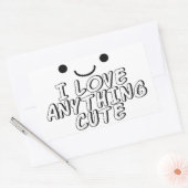 Ik hou van alles. rechthoekige sticker (Envelop)