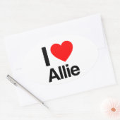 ik hou van allie ovale sticker (Envelop)