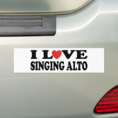 Ik hou van Alto zingen Bumpersticker (Op auto)