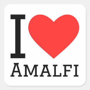 Ik hou van amalfi vierkante sticker