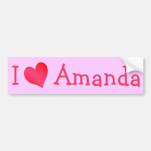 Ik hou van Amanda Bumpersticker (Voorkant)
