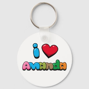 Ik hou van Amanda Sleutelhanger