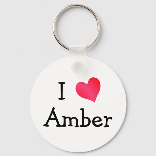 Ik hou van Amber Sleutelhanger (Voorkant)