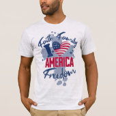 Ik hou van Amerika 4 juli Mannen T-shirt (Voorkant)