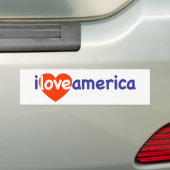 Ik hou van Amerika - Amerikaans patriot Bumpersticker (Op auto)