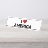 Ik hou van Amerika Bureau Naambordje (Voorkant)