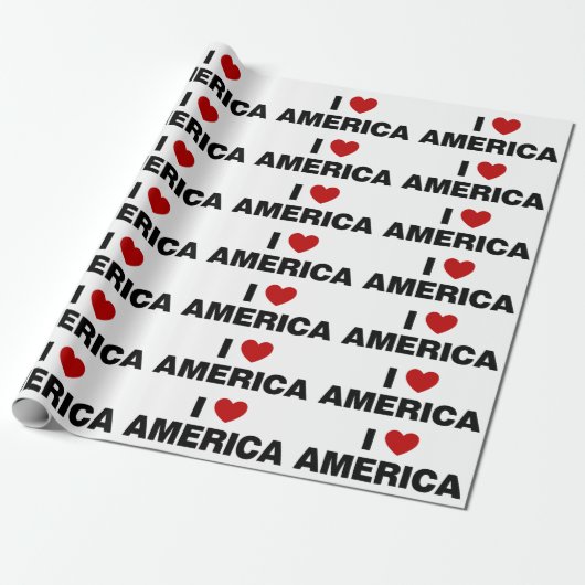 Ik hou van Amerika Cadeaupapier (Uitgerold)