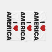 Ik hou van Amerika Fleece Deken (Voorkant (Horizontaal))