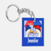 Ik hou van Amerika. Funny Ducks | Cadeaucode voor Sleutelhanger (Voorkant Links)