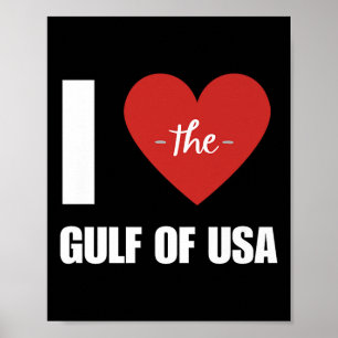 Ik hou van Amerika Golf van Mexico President Trump Poster