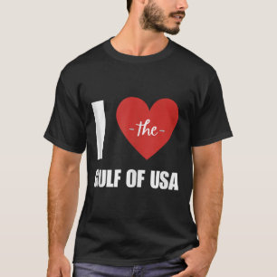 Ik hou van Amerika Golf van Mexico President Trump T-shirt