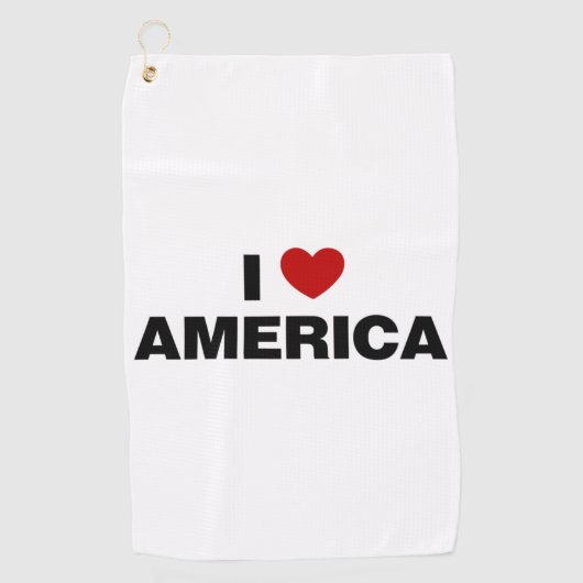 Ik hou van Amerika Golfhanddoek (Voorkant)