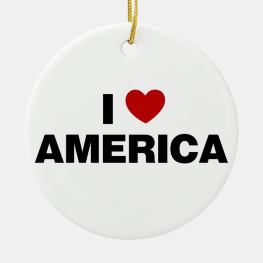 Ik hou van Amerika Keramisch Ornament (Voorkant)