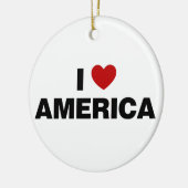 Ik hou van Amerika Keramisch Ornament (Links)