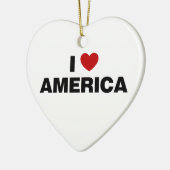 Ik hou van Amerika Keramisch Ornament (Links)