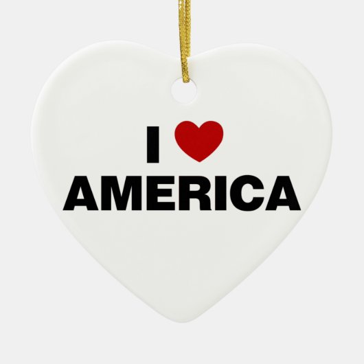 Ik hou van Amerika Keramisch Ornament (Voorkant)
