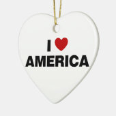 Ik hou van Amerika Keramisch Ornament (Links)