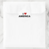 Ik hou van Amerika Ronde Sticker (Tas)