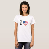 Ik hou van Amerika T-shirt (Voorkant volledig)