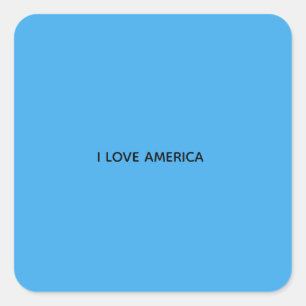 IK HOU VAN AMERIKA VIERKANTE STICKER