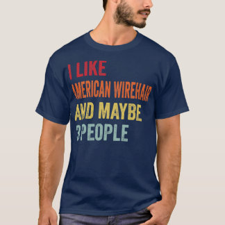 Ik hou van Amerikaans draadhaar misschien 3 mensen T-shirt