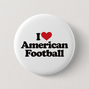 Ik hou van Amerikaans Football Ronde Button 5,7 Cm