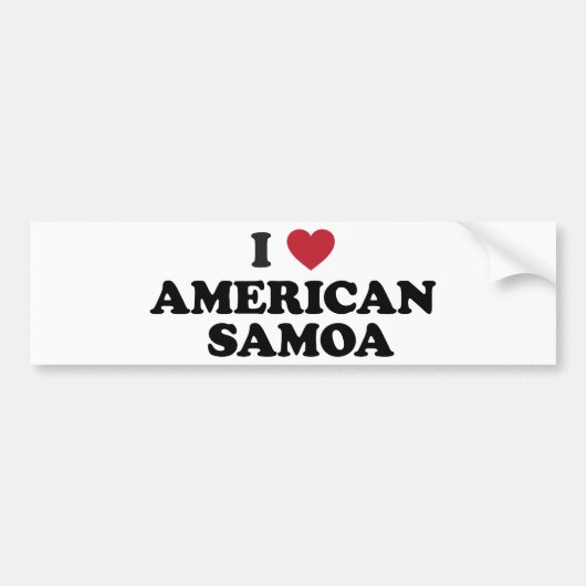 Ik hou van Amerikaanse Samoa Bumpersticker (Voorkant)