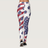 Ik hou van Amerikaanse sterren en stapes Funny Leggings (Achterkant)
