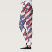 Ik hou van Amerikaanse sterren en stapes Funny Leggings (Links)