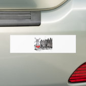 Ik hou van Amsterdam Bumpersticker (Op auto)