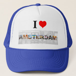 Ik hou van Amsterdam Holland Heart Travel Photos Trucker Pet