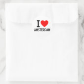 Ik hou van Amsterdam Ronde Sticker (Tas)