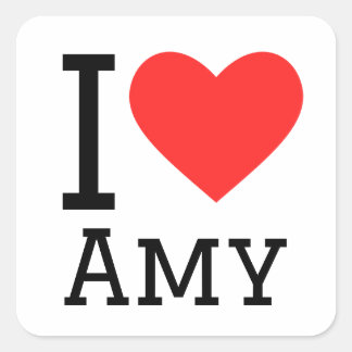 Ik hou van Amy Vierkante Sticker