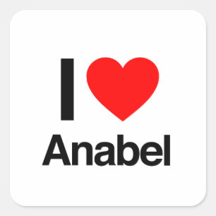 ik hou van anabel vierkante sticker