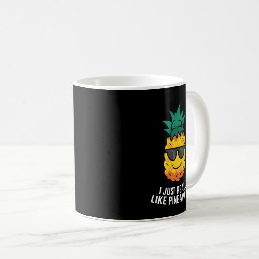 Ik hou van ananas-appelsap-appeltop koffiemok (Voorkant rechts)