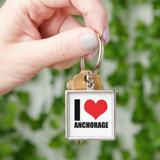 Ik hou van Anchorage Sleutelhanger (Hand)