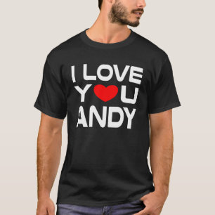 Ik hou van Andy Red Heart om te zeggen honing ik h T-shirt